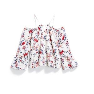 Cold Shoulder Bell Sleeve Blouse